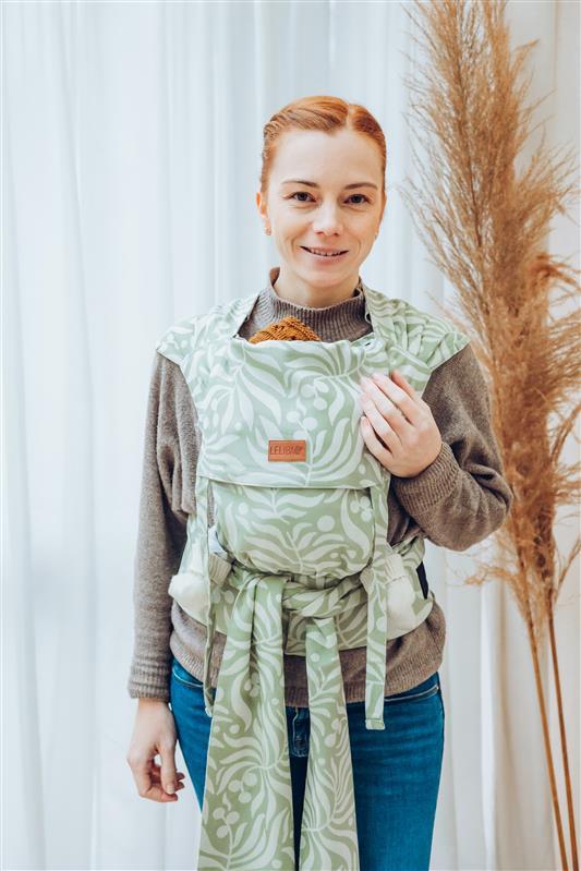 LELIBA Tai Babytrage mit Polster Bungi Green LELIBA Tai Babytrage mit Polster Bungi Green