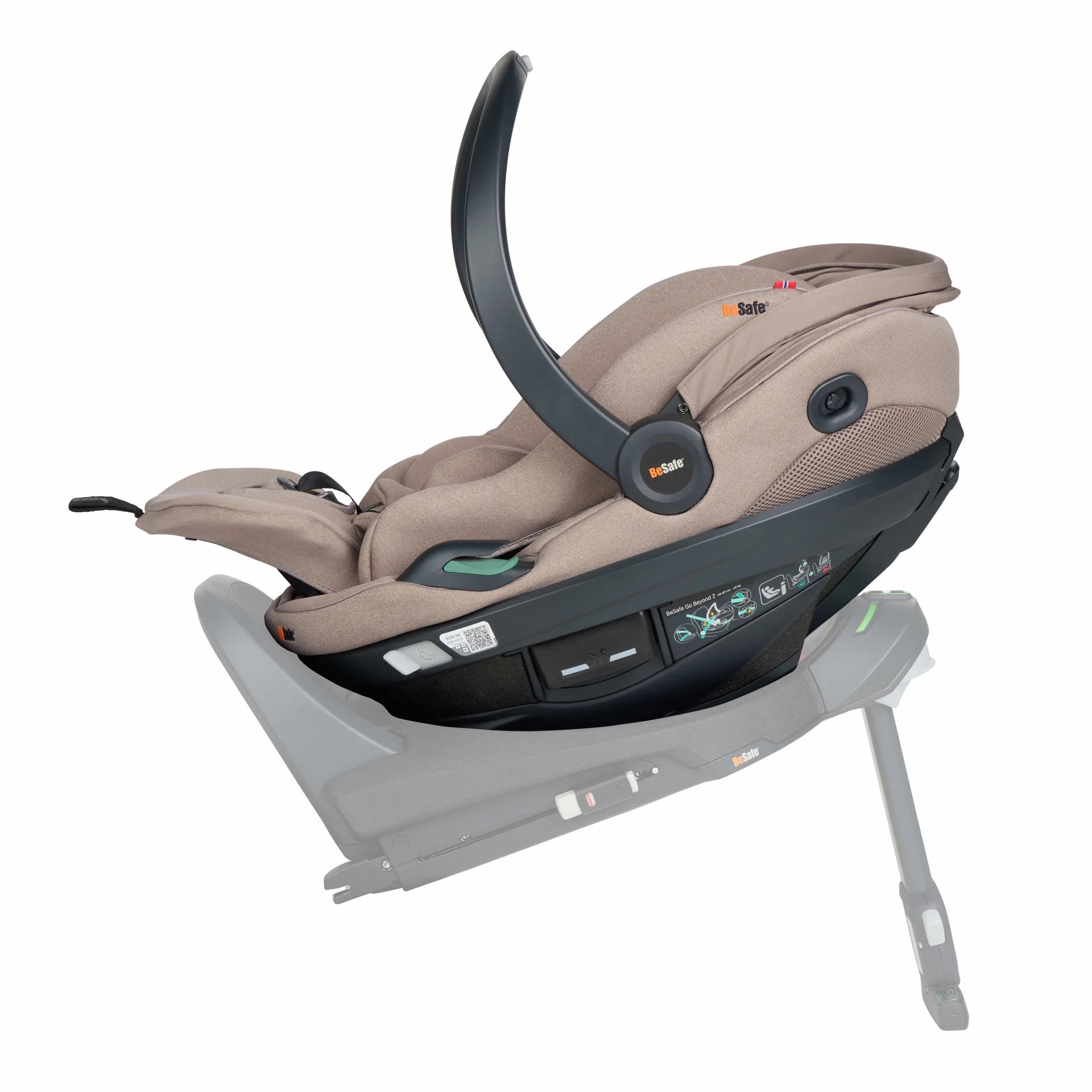 BeSafe Beyond Go Babyschale (40 - 87cm / 0 - 13 Kilo) Soft Breeze Dark Sand