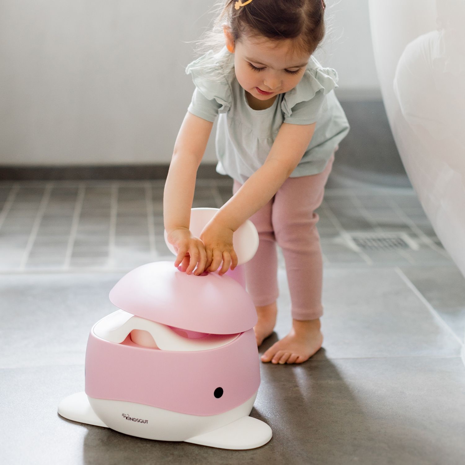 Kindsgut Kindertöpfchen Wal Zartrosa