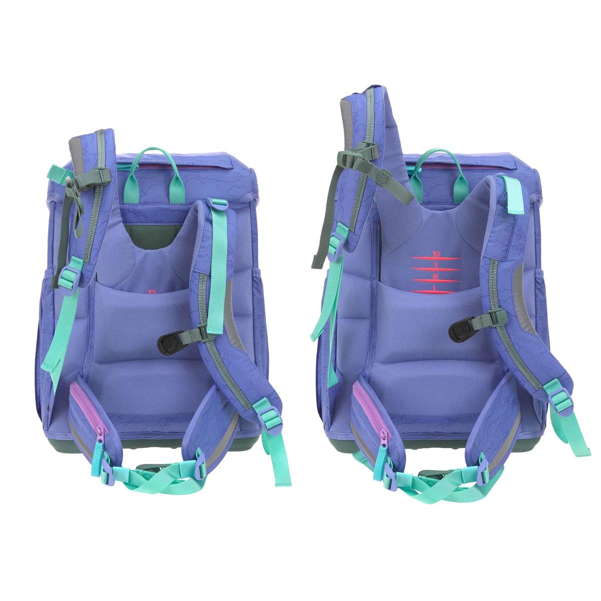 Lässig Schulranzen-Set Unique Light 2026 Wolken Lila