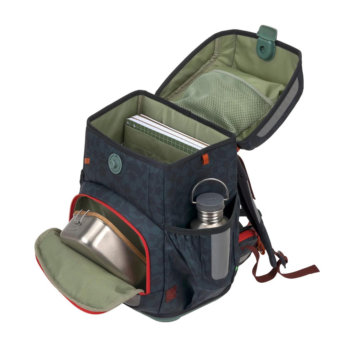 Lässig Schulranzen-Set Unique Light 2026 Fußball Dunkelblau