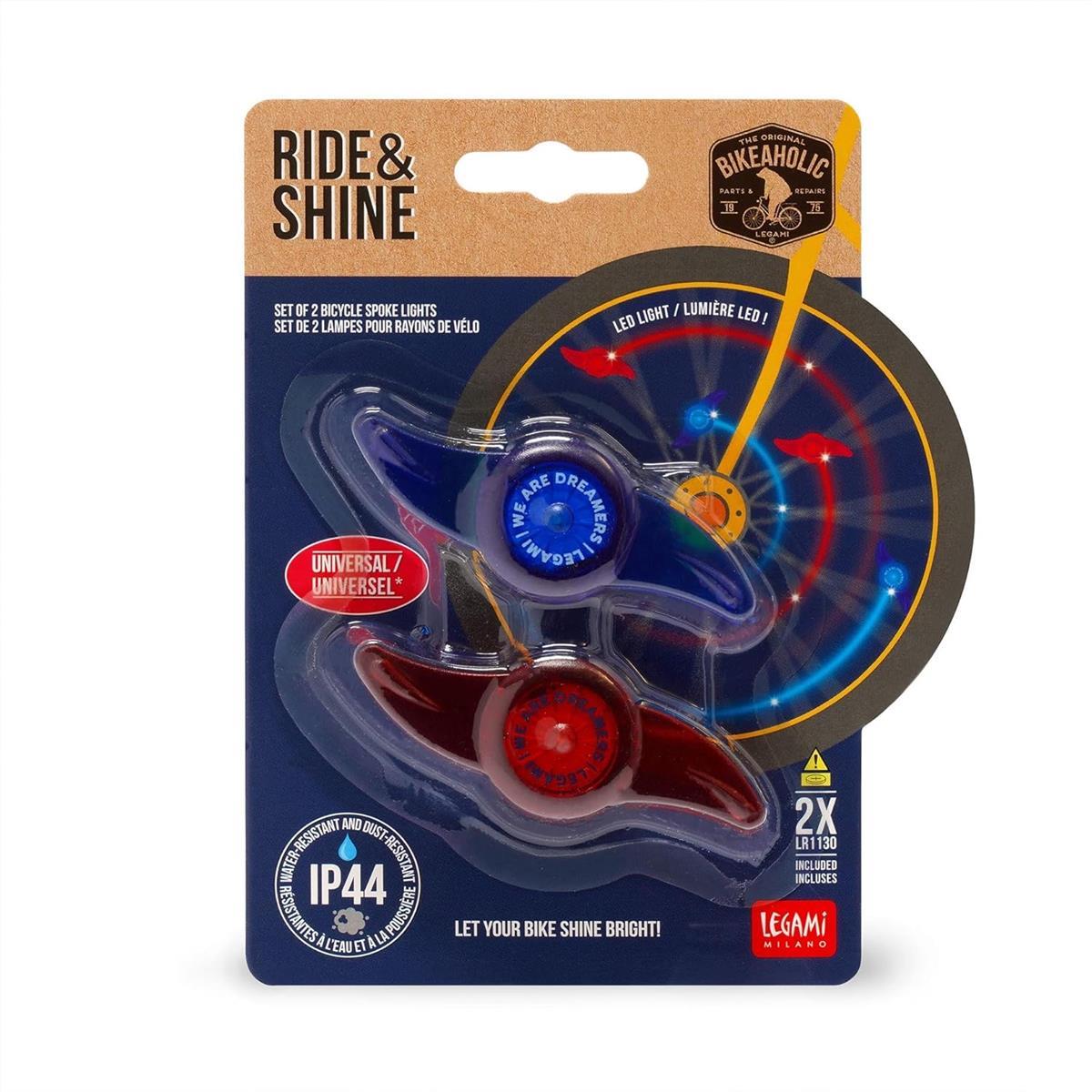 Legami Set mit 2 Lichtern für die Fahrradspeichen - Ride & Shine Space