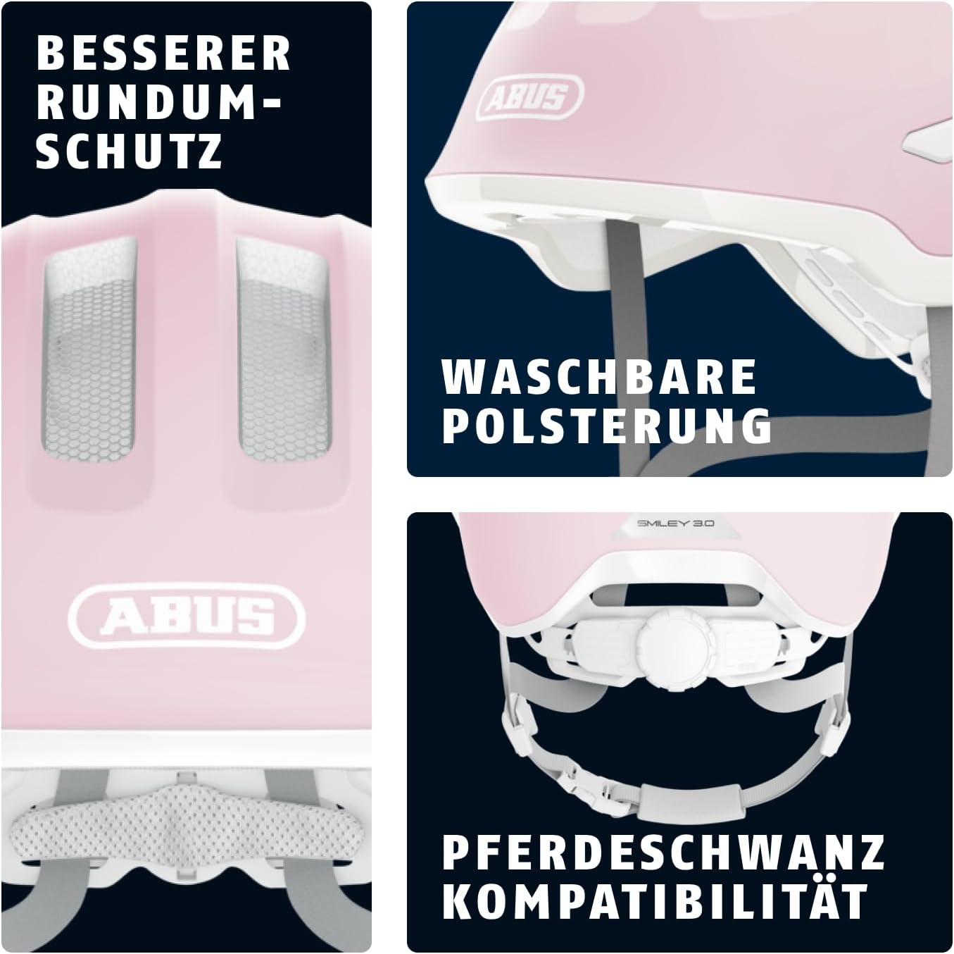 ABUS SMILEY 3.0 ACE LED 45-50 cm (S) pure rose ABUS SMILEY 3.0 ACE LED 45-50 cm (S) pure rose
