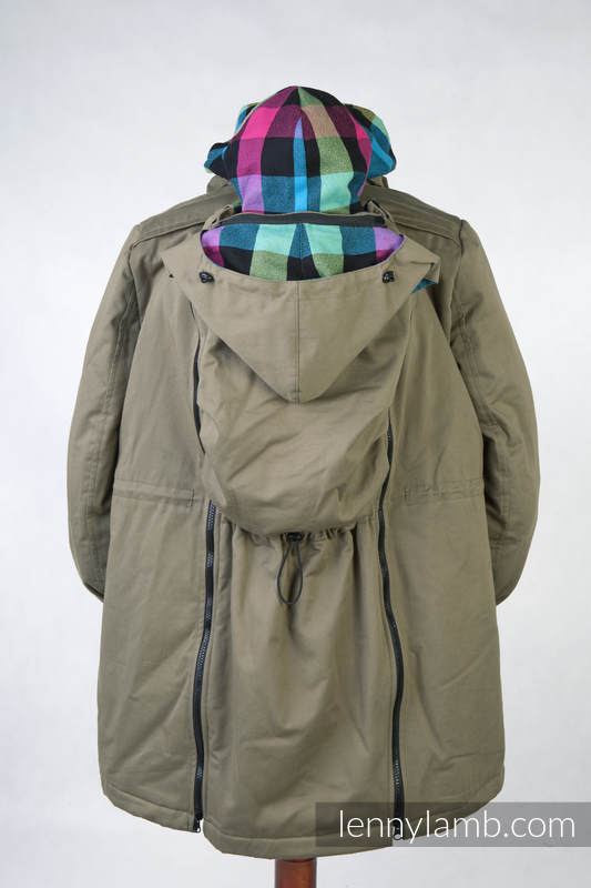 LennyLamb Khaki 6XL khaki Kapuze Little Herringbone grau LennyLamb Khaki 6XL khaki Kapuze Little Herringbone grau