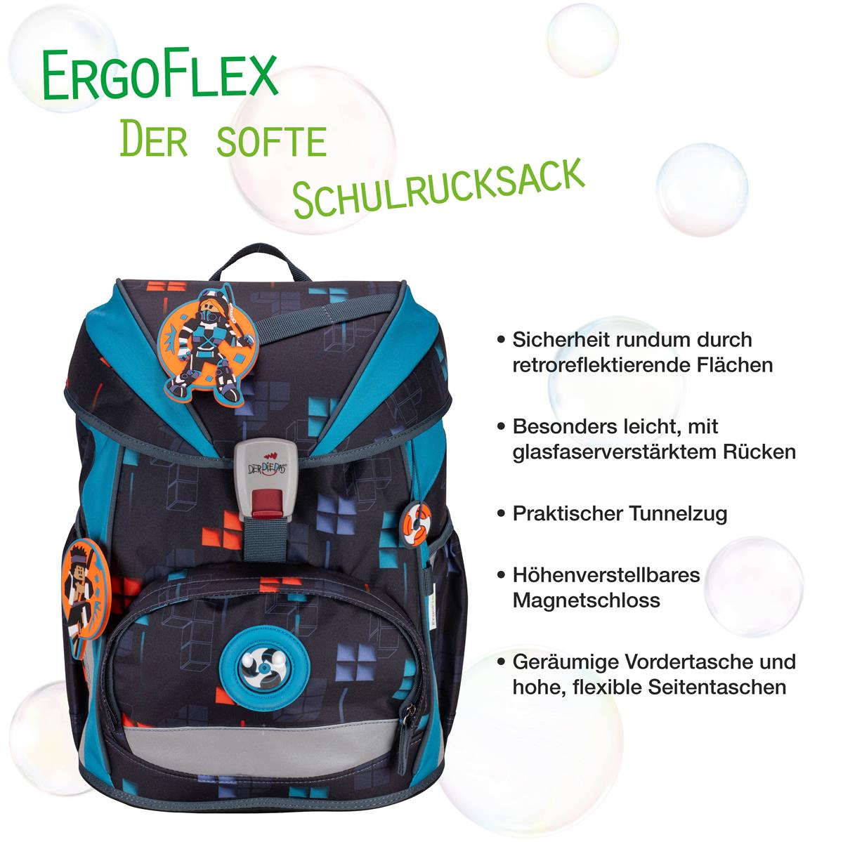 Der Die Das Schulranzen-Set Ergoflex 2025 5 tlg. Ninja Fighter Der Die Das Schulranzen-Set Ergoflex 2025 5 tlg. Ninja Fighter