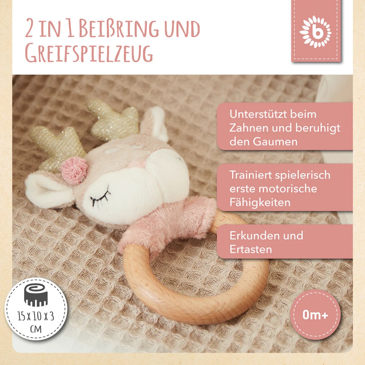 bieco Spielwaren Greifling mit Rassel Plüsch bieco Spielwaren Greifling mit Rassel Plüsch