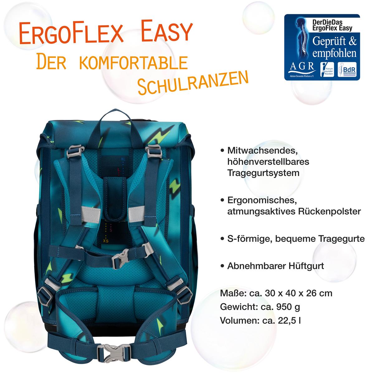 Der Die Das Schulranzen-Set Ergoflex Easy 2025 tlg. Magic Light Der Die Das Schulranzen-Set Ergoflex Easy 2025 tlg. Magic Light