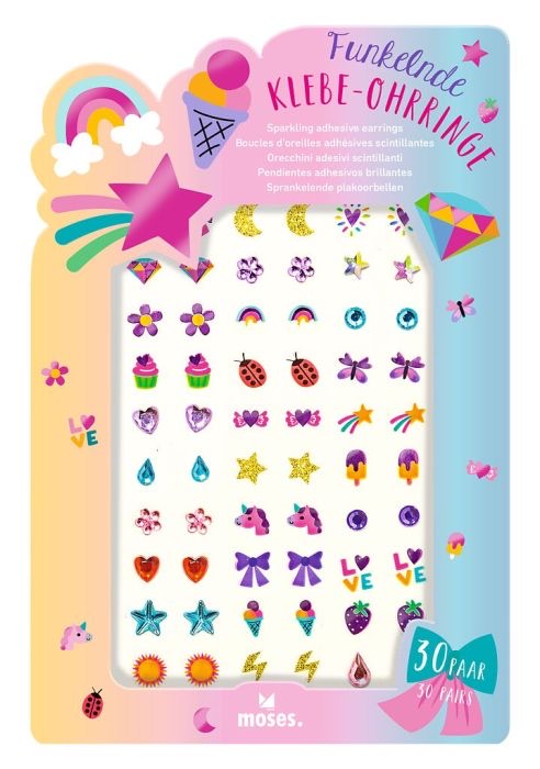 moses Funkelnde Klebe-Ohrringe Schmuck