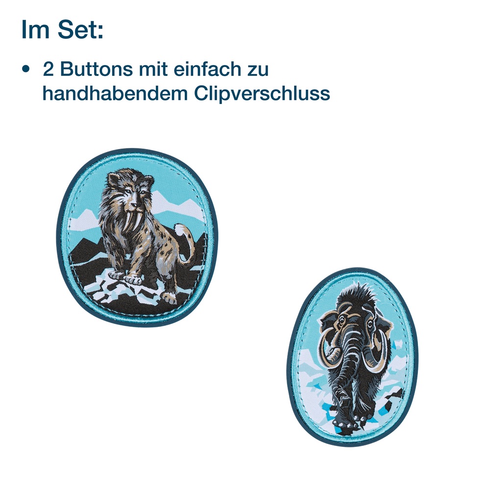 Der Die Das Wechselbuttons für Schulranzen Blue Ice