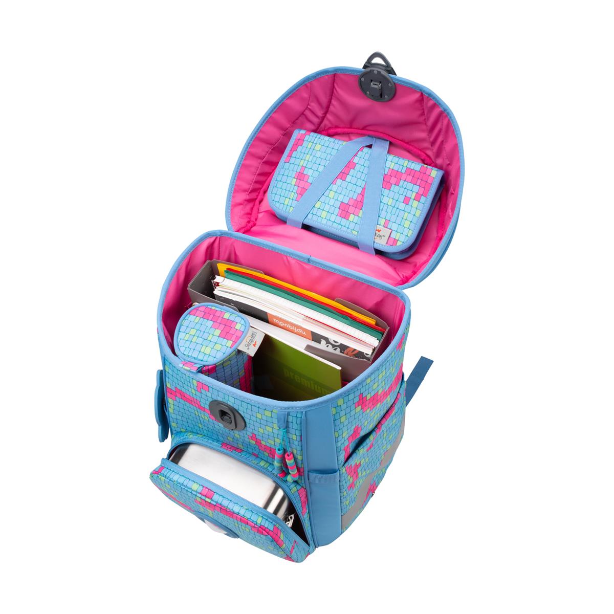 Der Die Das Schulranzen-Set Ergoflex Easy 2025 tlg. Happy Pixel