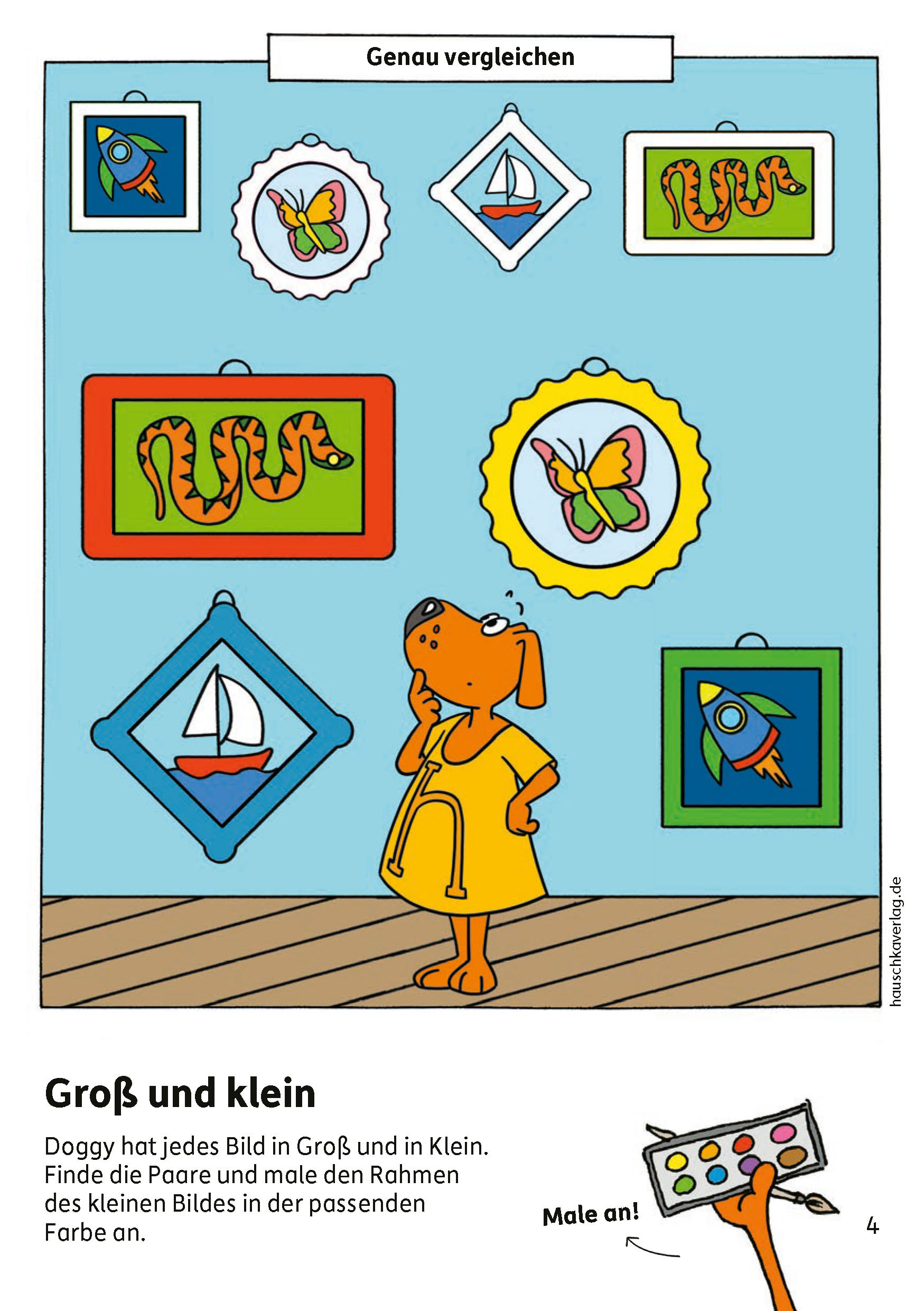 Hauschkaverlag Kindergartenblock ab 4 Jahre Rätselspaß, Konzentration und Logik