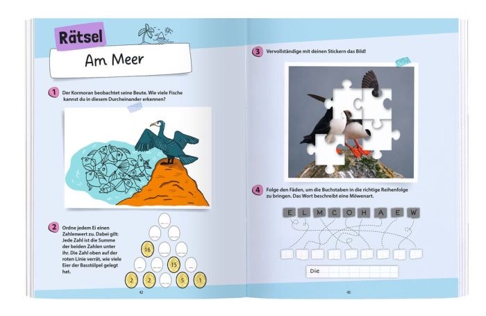 moses Expedition Natur - Rätseln, Stickern, Bestimmen Vogel