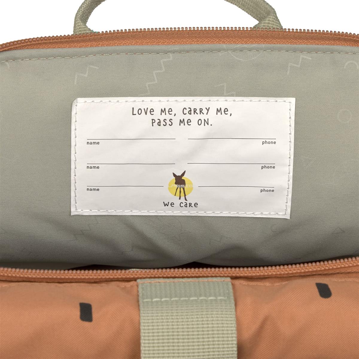 Lässig Kindergartenrucksack Rolltop Happy Prints, Karamell Lässig Kindergartenrucksack Rolltop Happy Prints, Karamell