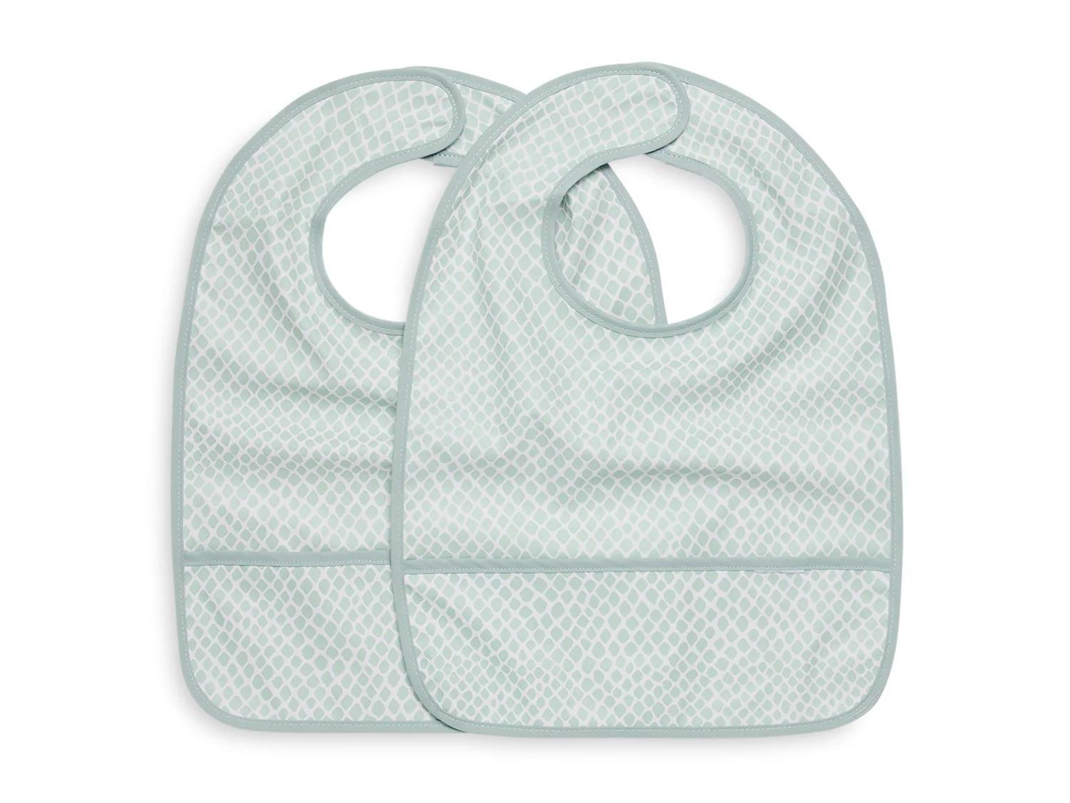 Jollein wasserdichtes Lätzchen 2er-Pack Snake Soft Green