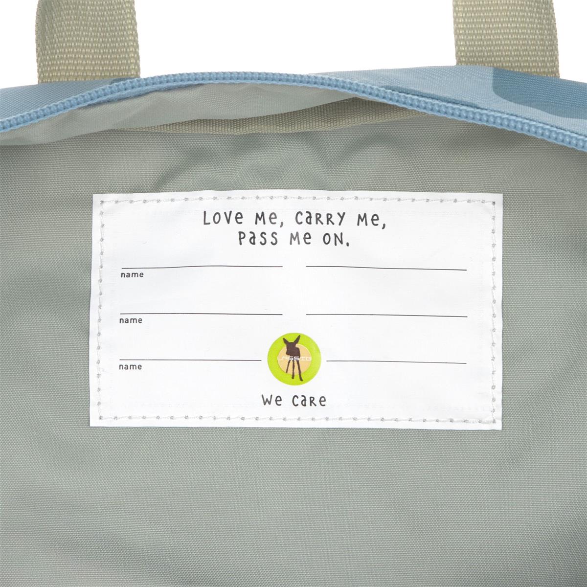 Lässig Kinderrucksack Square aus der Pattern Party Blau