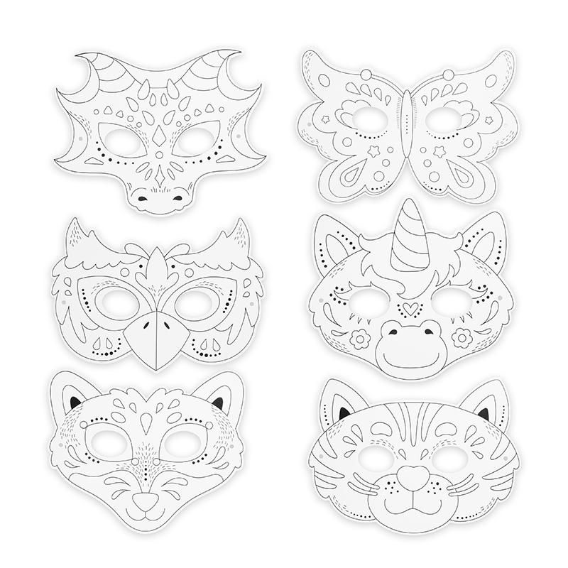 Trendhaus Bastel- & Ausmal-Masken Trendhaus Bastel- & Ausmal-Masken inkl. Diamantsticker & Buntstifte