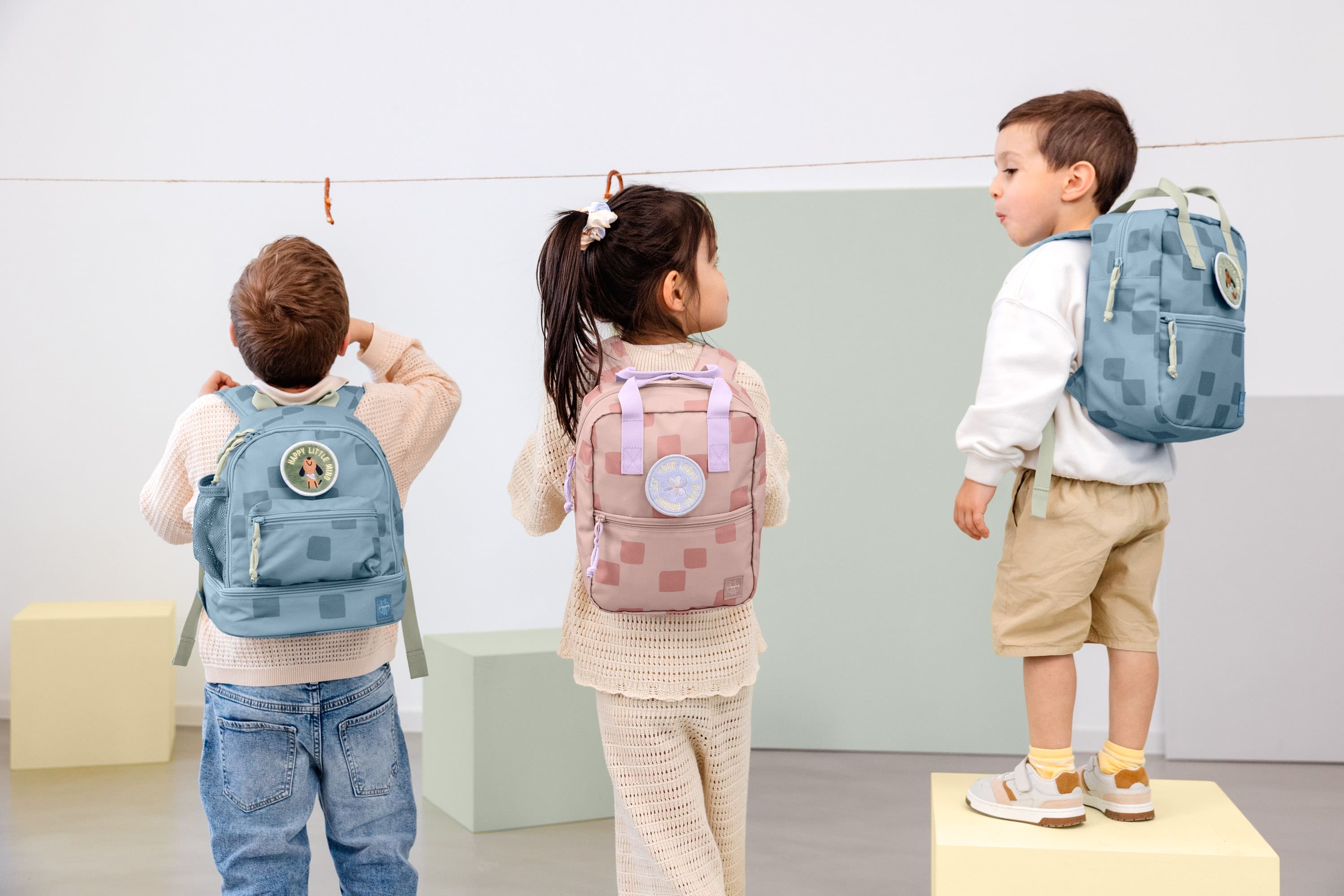 Lässig Kinderrucksack Square aus der Pattern Party Rosa