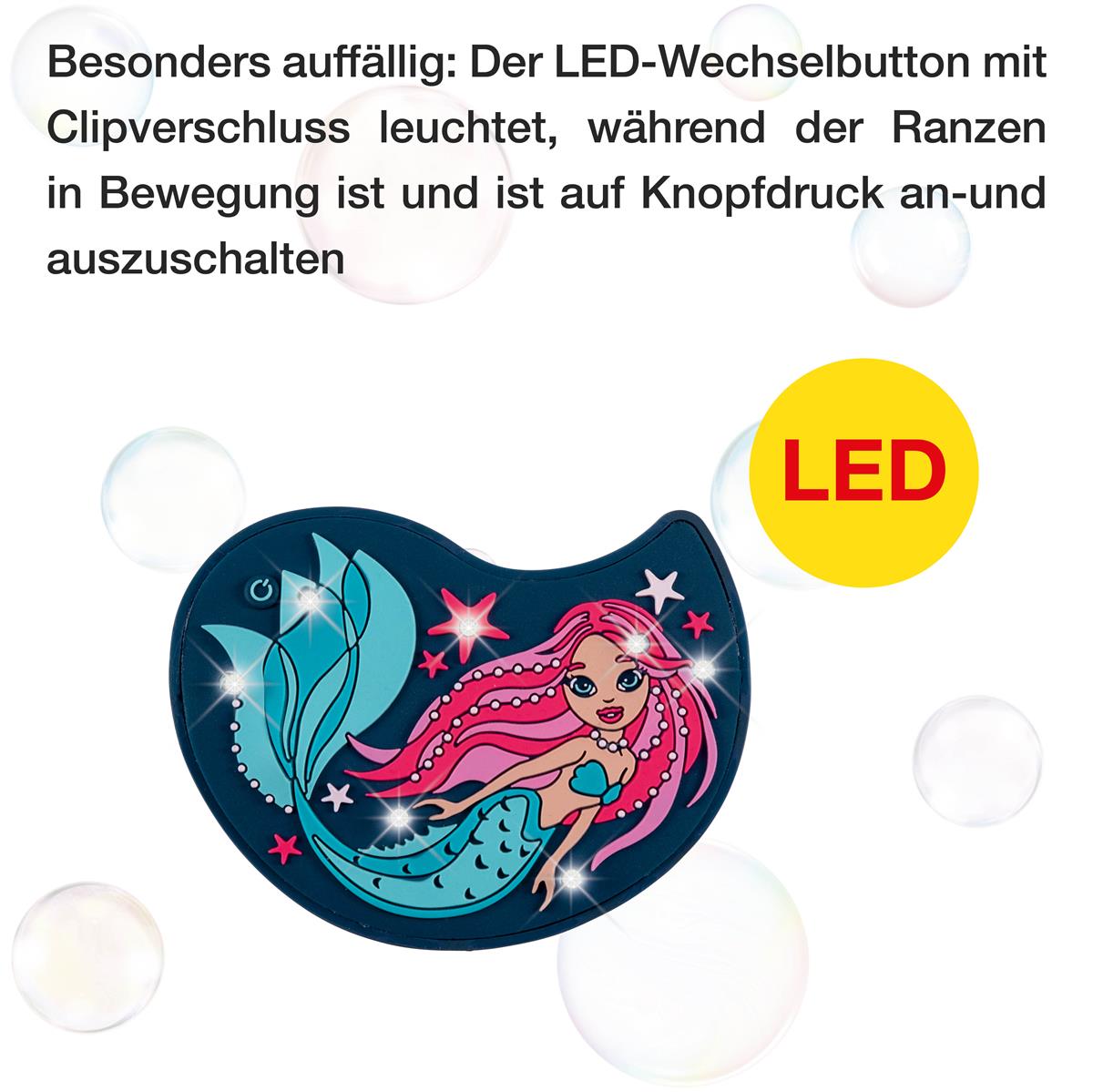 Der Die Das Wechselbuttons für Schulranzen LED Mermaid