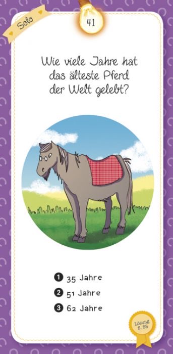 moses Das Quiz der Pferde und Ponys 100 Karten, ein Antwortbüchlein