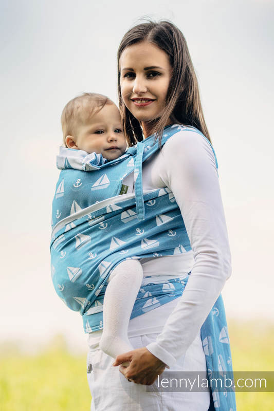 Lenny Lamb Wrap-Tai Toddlersize Holiday Cruise - Mini (blau / weiß)