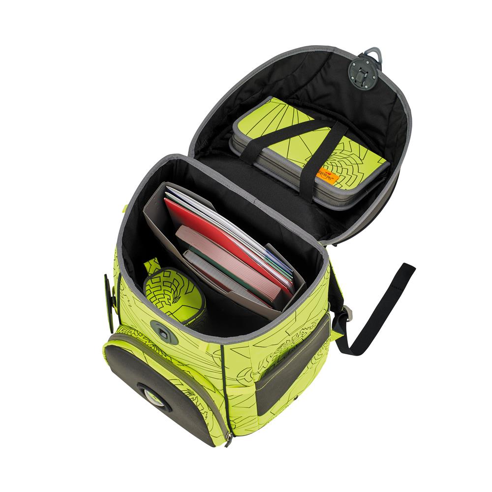 Der Die Das Schulranzen-Set Ergoflex Easy Superflash Neon Fighter