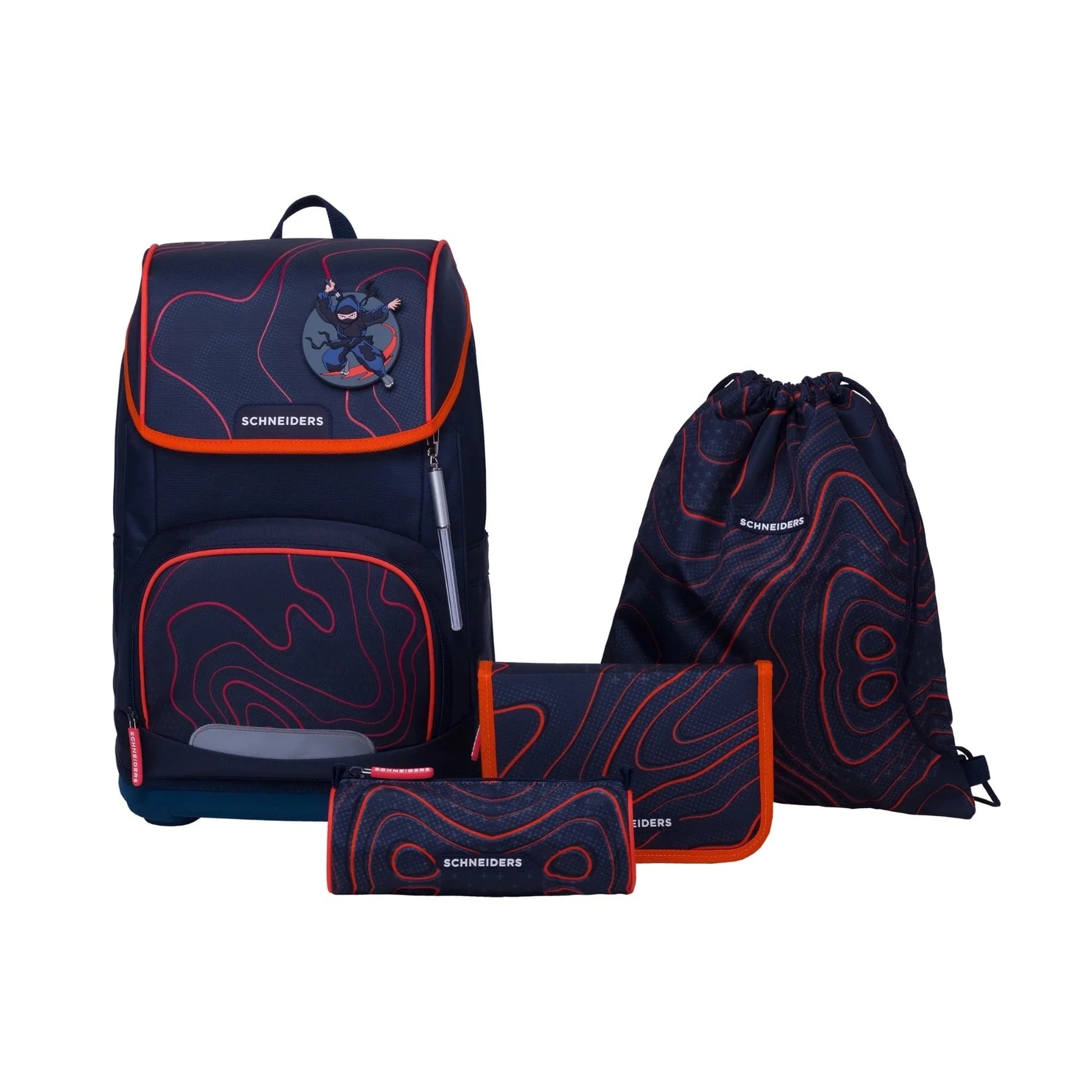 Schneiders Ergoplus Schulrucksack-Set 8-tlg. Ninja Revenge Schneiders Ergoplus Schulrucksack-Set 8-tlg. Ninja Revenge