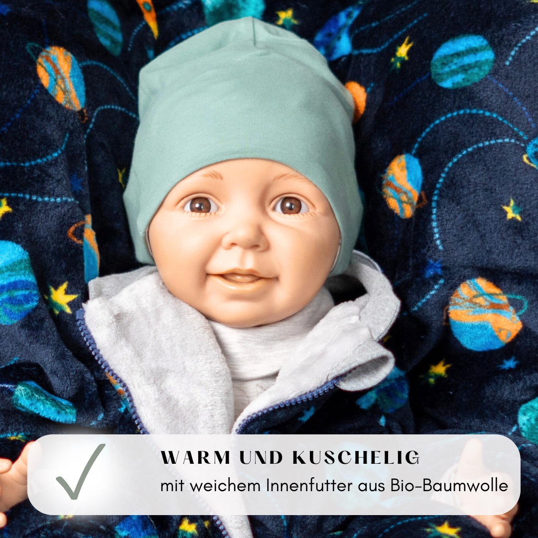 Kikkifax Kindersitzponcho aus Fleece Space