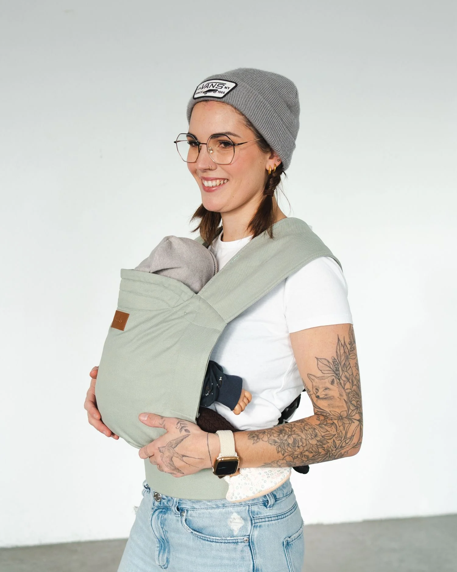 Qookie Vario Tragehilfe Leo Grau